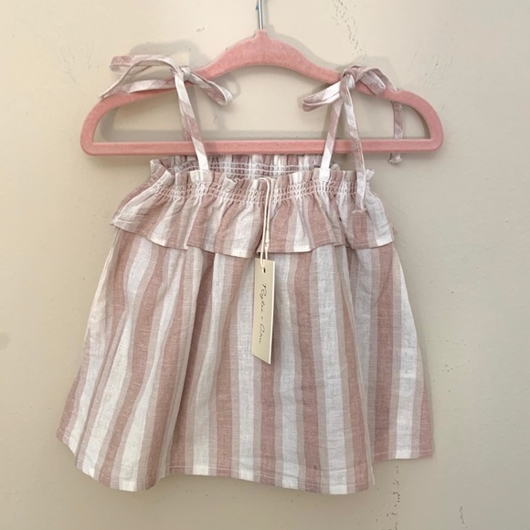 $90 Rylee Cru Set Ruffle Tube Top Flutter Bloomer - Picture 5 of 13